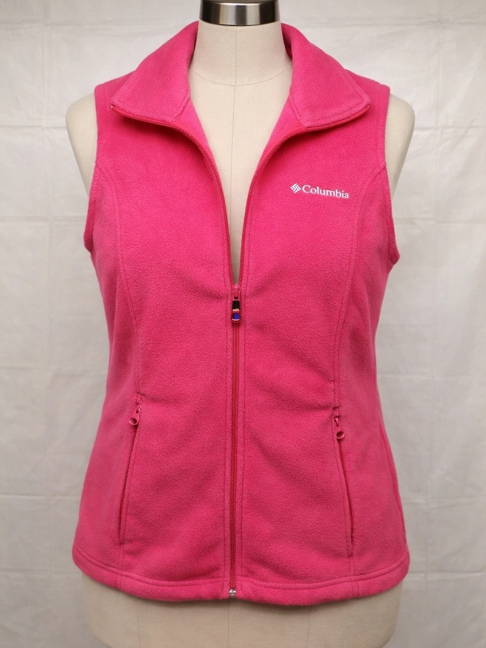 Columbia Hot Pink Fleece Vest - Women's Sleeveless Zip